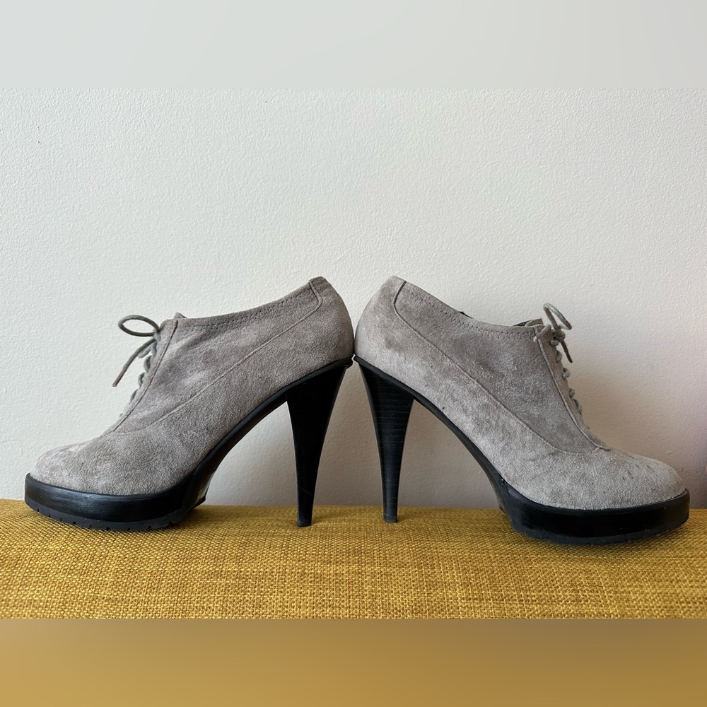 Gray Suede Booties - image 1